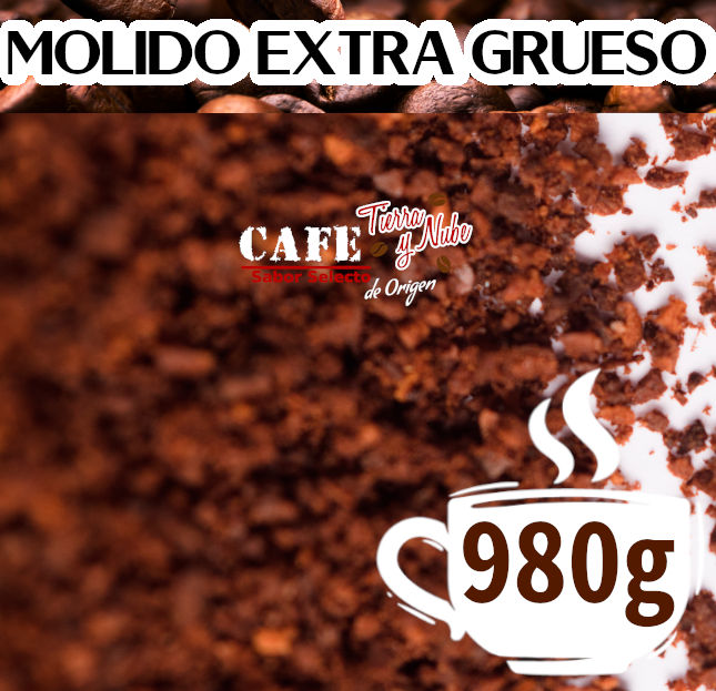 Café Tostado molido Extra Grueso 980g Café Tierra y Nube