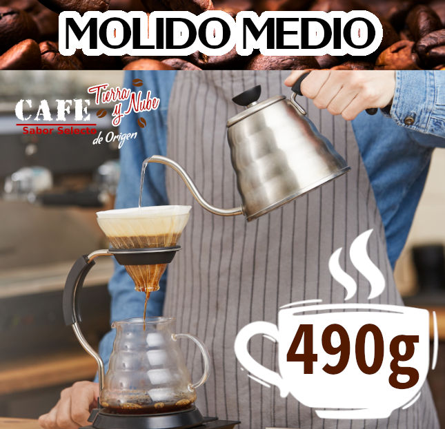 Café Tostado molido Medio | 490g - Café Tierra y Nube